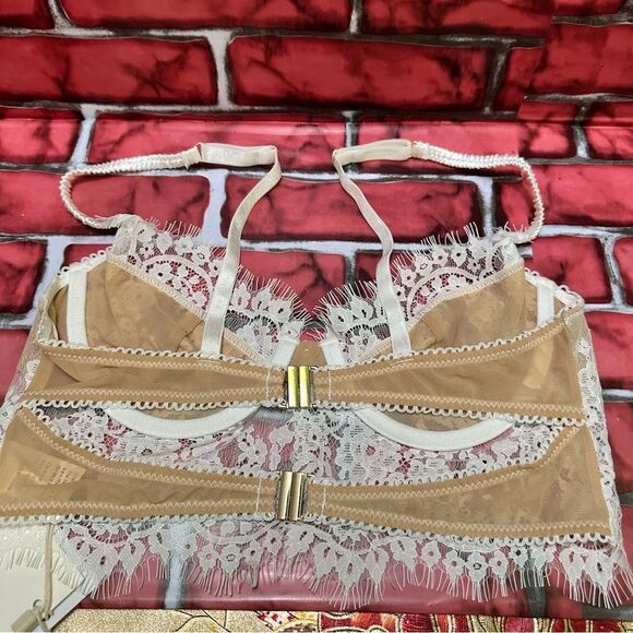 French women Bra ultra thin lace flower size M - Picture 9 of 11